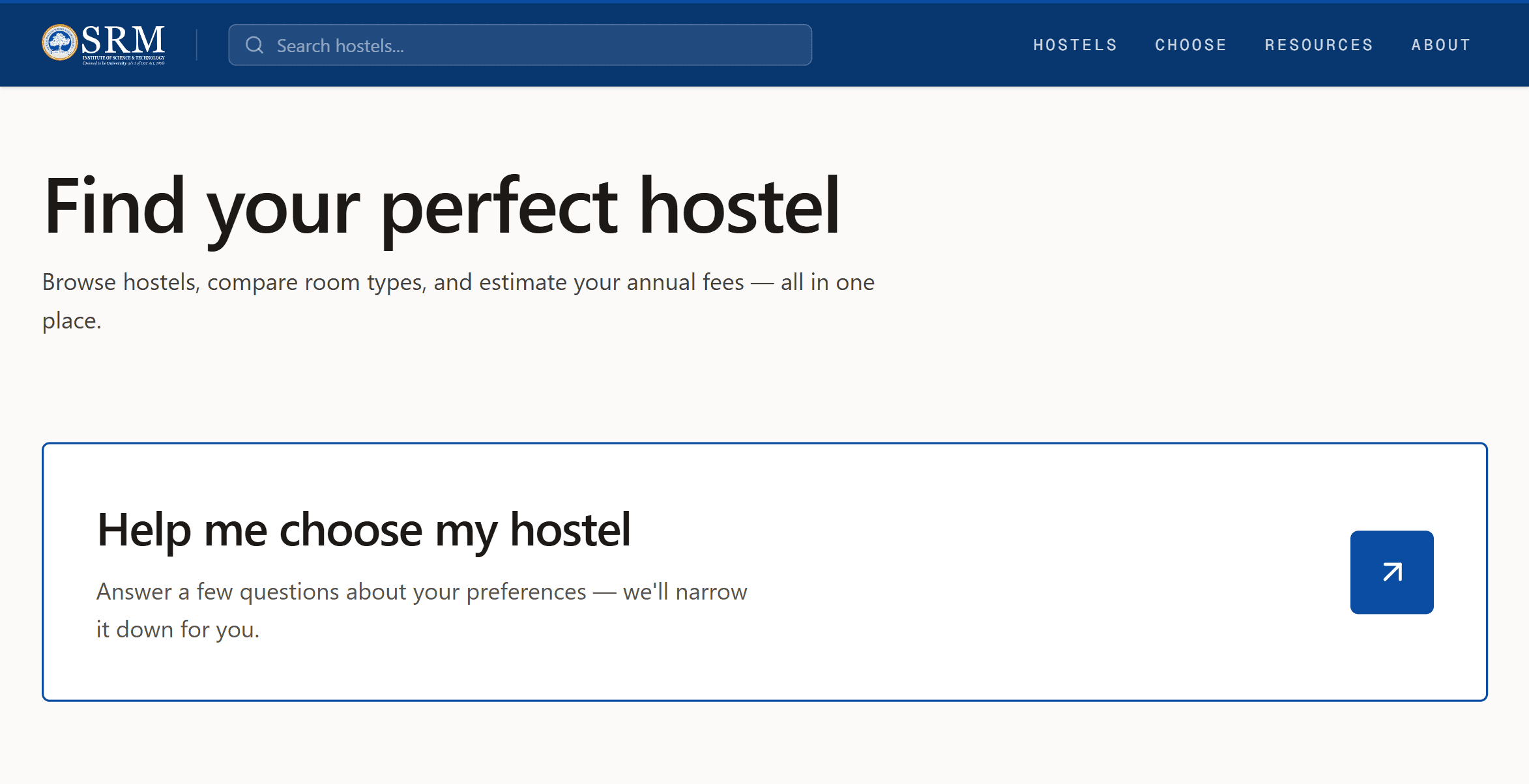Hostels screenshot
